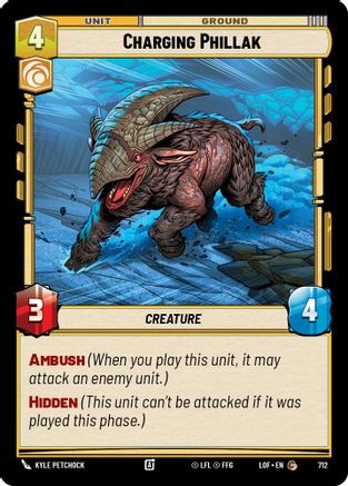 Charging Phillak (Foil) (712) [Legends of the Force] Foil Star Wars: Unlimited Single Disney