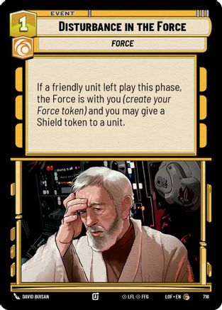 Disturbance in the Force (Foil) (718) [Legends of the Force] Foil Star Wars: Unlimited Single Disney