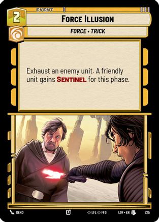 Force Illusion (Foil) (725) [Legends of the Force] Foil Star Wars: Unlimited Single Disney