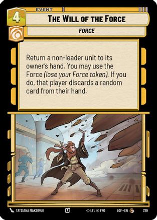 The Will of the Force (Foil) (729) [Legends of the Force] Foil Star Wars: Unlimited Single Disney