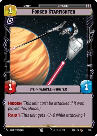 Forged Starfighter (Foil) (730) [Legends of the Force] Foil Star Wars: Unlimited Single Disney