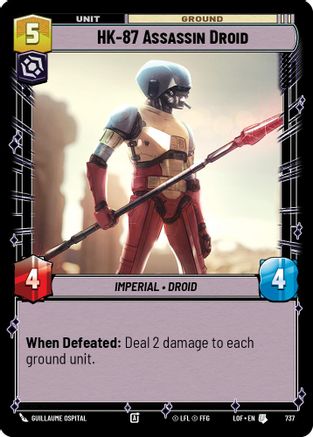 HK-87 Assassin Droid (Foil) (737) [Legends of the Force] Foil Star Wars: Unlimited Single Disney