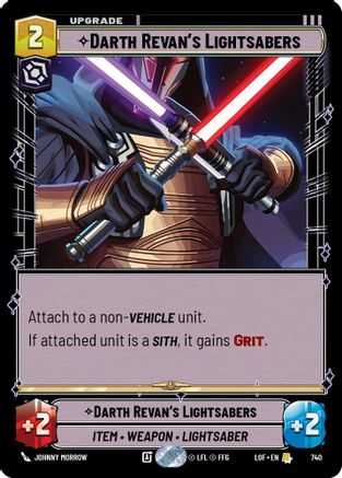 Darth Revan's Lightsabers (Foil) (740) [Legends of the Force] Foil Star Wars: Unlimited Single Disney