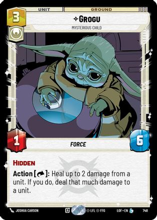 Grogu - Mysterious Child (Foil) (748) [Legends of the Force] Foil Star Wars: Unlimited Single Disney