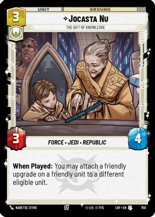 Jocasta Nu - The Gift of Knowledge (Foil) (750) [Legends of the Force] Foil Star Wars: Unlimited Single Disney