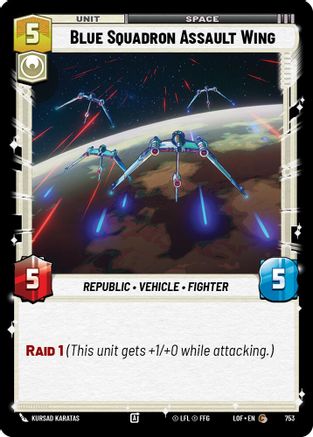 Blue Squadron Assault Wing (Foil) (753) [Legends of the Force] Foil Star Wars: Unlimited Single Disney