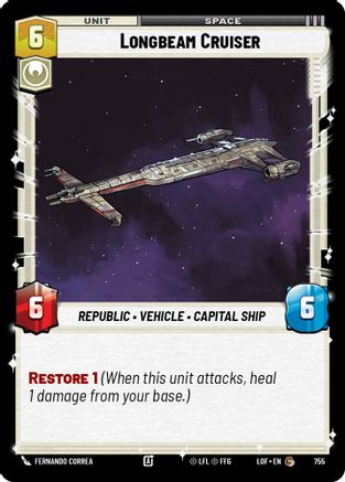 Longbeam Cruiser (Foil) (755) [Legends of the Force] Foil Star Wars: Unlimited Single Disney