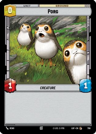 Porg (Foil) (756) [Legends of the Force] Foil Star Wars: Unlimited Single Disney