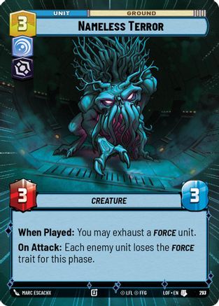 Nameless Terror (Hyperspace Foil) (773) [Legends of the Force] Foil Star Wars: Unlimited Single Disney