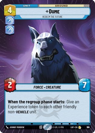 Dume - Redeem the Future (Hyperspace Foil) (795) [Legends of the Force] Foil Star Wars: Unlimited Single Disney