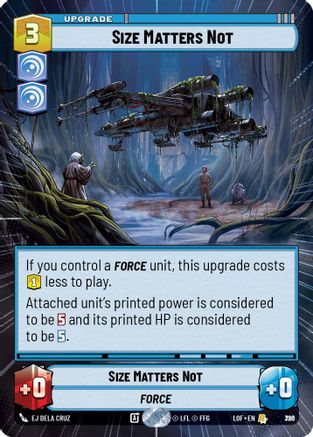 Size Matters Not (Hyperspace Foil) (796) [Legends of the Force] Foil Star Wars: Unlimited Single Disney