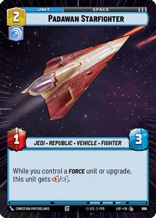 Padawan Starfighter (Hyperspace Foil) (800) [Legends of the Force] Foil Star Wars: Unlimited Single Disney