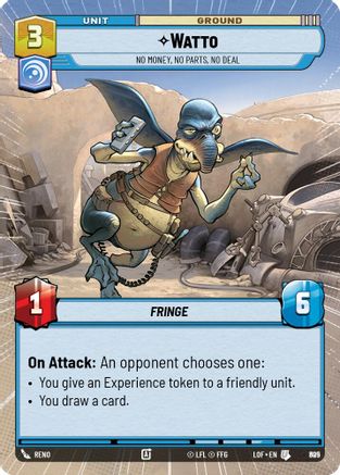 Watto - No Money, No Parts, No Deal (Hyperspace Foil) (805) [Legends of the Force] Foil Star Wars: Unlimited Single Disney