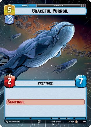 Graceful Purrgil (Hyperspace Foil) (809) [Legends of the Force] Foil Star Wars: Unlimited Single Disney