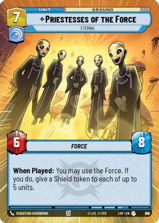 Priestesses of the Force - Eternal (Hyperspace Foil) (812) [Legends of the Force] Foil Star Wars: Unlimited Single Disney