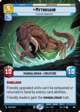 Mythosaur - Folklore Awakened (Hyperspace Foil) (813) [Legends of the Force] Foil Star Wars: Unlimited Single Disney