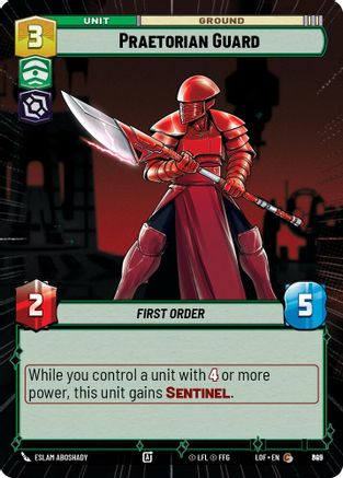 Praetorian Guard (Hyperspace Foil) (825) [Legends of the Force] Foil Star Wars: Unlimited Single Disney