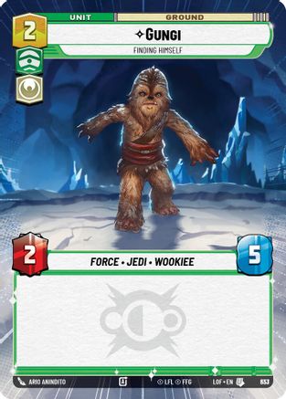 Gungi - Finding Himself (Hyperspace Foil) (833) [Legends of the Force] Foil Star Wars: Unlimited Single Disney
