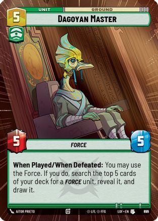 Dagoyan Master (Hyperspace Foil) (855) [Legends of the Force] Foil Star Wars: Unlimited Single Disney