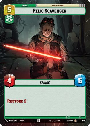 Relic Scavenger (Hyperspace Foil) (856) [Legends of the Force] Foil Star Wars: Unlimited Single Disney