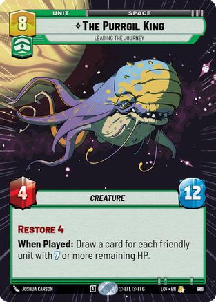 The Purrgil King - Leading The Journey (Hyperspace Foil) (861) [Legends of the Force] Foil Star Wars: Unlimited Single Disney