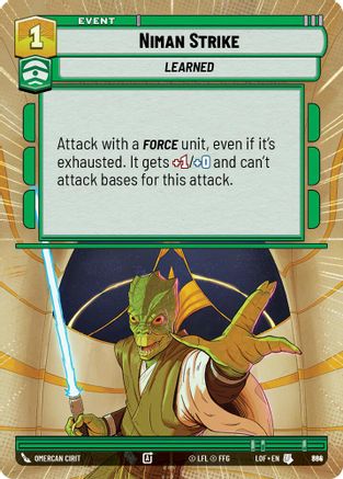 Niman Strike (Hyperspace Foil) (864) [Legends of the Force] Foil Star Wars: Unlimited Single Disney