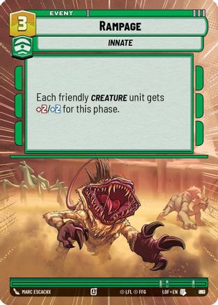 Rampage (Hyperspace Foil) (867) [Legends of the Force] Foil Star Wars: Unlimited Single Disney