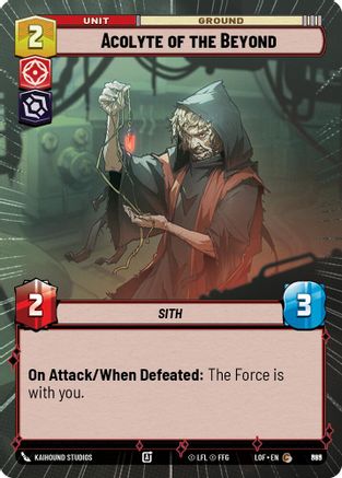 Acolyte of the Beyond (Hyperspace Foil) (869) [Legends of the Force] Foil Star Wars: Unlimited Single Disney