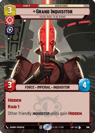 Grand Inquisitor - You're Right to Be Afraid (Hyperspace Foil) (872) [Legends of the Force] Foil Star Wars: Unlimited Single Disney