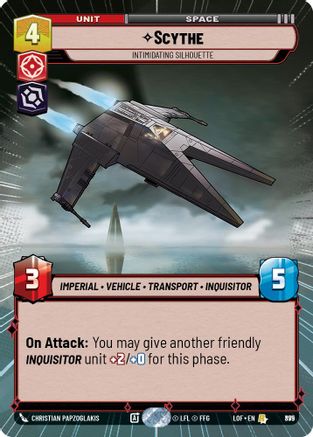 Scythe - Intimidating Silhouette (Hyperspace Foil) (875) [Legends of the Force] Foil Star Wars: Unlimited Single Disney