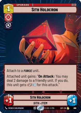 Sith Holocron (Hyperspace Foil) (878) [Legends of the Force] Foil Star Wars: Unlimited Single Disney
