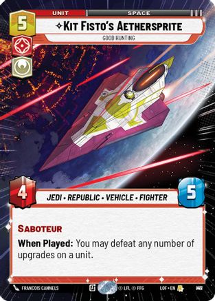 Kit Fisto's Aethersprite - Good Hunting (Hyperspace Foil) (887) [Legends of the Force] Foil Star Wars: Unlimited Single Disney