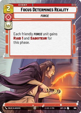 Focus Determines Reality (Hyperspace Foil) (892) [Legends of the Force] Foil Star Wars: Unlimited Single Disney