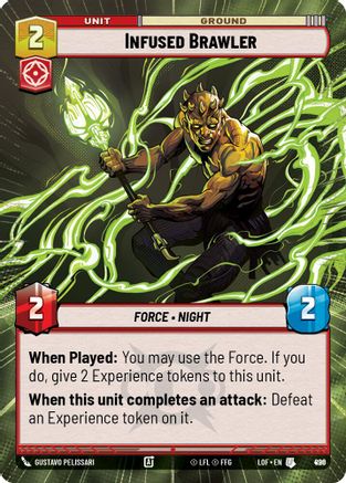 Infused Brawler (Hyperspace Foil) (896) [Legends of the Force] Foil Star Wars: Unlimited Single Disney