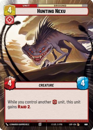 Hunting Nexu (Hyperspace Foil) (902) [Legends of the Force] Foil Star Wars: Unlimited Single Disney