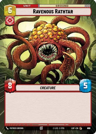Ravenous Rathtar (Hyperspace Foil) (908) [Legends of the Force] Foil Star Wars: Unlimited Single Disney