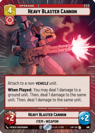 Heavy Blaster Cannon (Hyperspace Foil) (911) [Legends of the Force] Foil Star Wars: Unlimited Single Disney