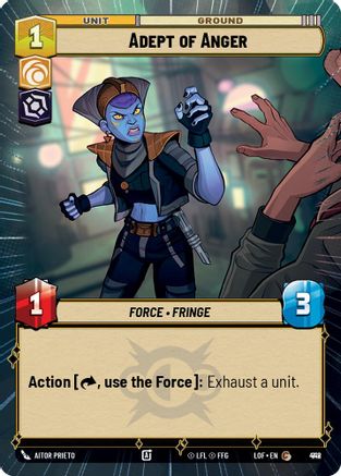 Adept of Anger (Hyperspace Foil) (918) [Legends of the Force] Foil Star Wars: Unlimited Single Disney
