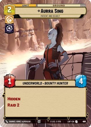 Aurra Sing - Patient and Deadly (Hyperspace Foil) (919) [Legends of the Force] Foil Star Wars: Unlimited Single Disney