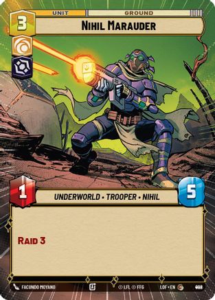 Nihil Marauder (Hyperspace Foil) (922) [Legends of the Force] Foil Star Wars: Unlimited Single Disney