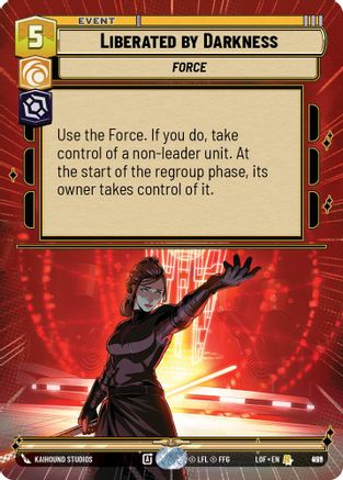 Liberated by Darkness (Hyperspace Foil) (929) [Legends of the Force] Foil Star Wars: Unlimited Single Disney