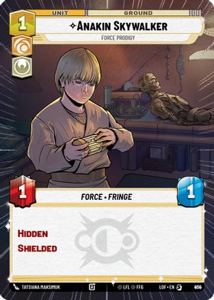 Anakin Skywalker - Force Prodigy (Hyperspace Foil) (930) [Legends of the Force] Foil Star Wars: Unlimited Single Disney