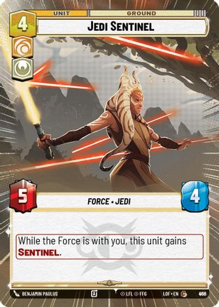 Jedi Sentinel (Hyperspace Foil) (936) [Legends of the Force] Foil Star Wars: Unlimited Single Disney