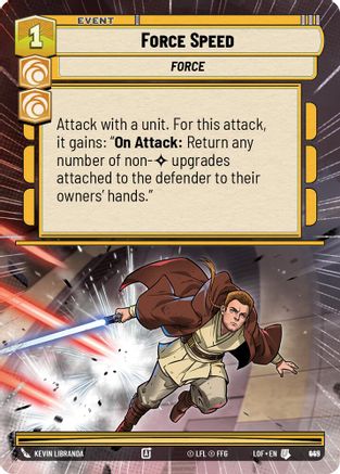 Force Speed (Hyperspace Foil) (945) [Legends of the Force] Foil Star Wars: Unlimited Single Disney