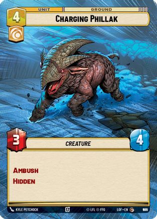 Charging Phillak (Hyperspace Foil) (950) [Legends of the Force] Foil Star Wars: Unlimited Single Disney