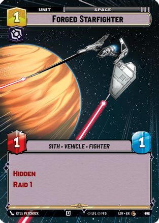 Forged Starfighter (Hyperspace Foil) (968) [Legends of the Force] Foil Star Wars: Unlimited Single Disney