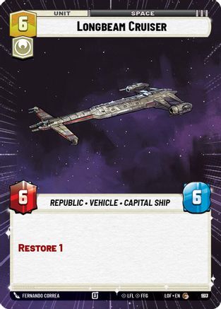 Longbeam Cruiser (Hyperspace Foil) (993) [Legends of the Force] Foil Star Wars: Unlimited Single Disney