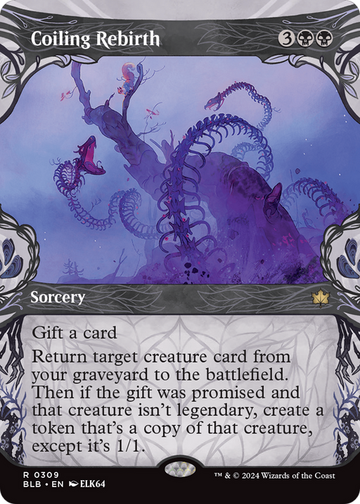 Coiling Rebirth (BLB-309) [Bloomburrow] (Showcase) (Borderless) MTG Single Wizards of the Coast