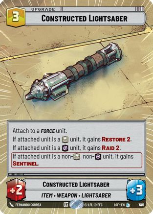 Constructed Lightsaber (Hyperspace Foil) (1001) [Legends of the Force] Foil Star Wars: Unlimited Single Disney