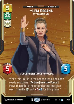 Leia Organa - Extraordinary (Prestige) (1036) [Legends of the Force] Star Wars: Unlimited Single Disney